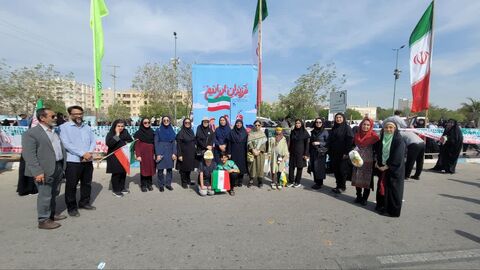 برپایی غرفه کانون هرمزگان در محل راهپیمایی 22 بهمن