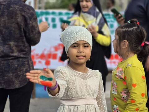 برپایی غرفه کانون هرمزگان در محل راهپیمایی 22 بهمن