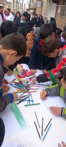 کرمانشاه.  برنامه‌های کانون در مسیر راهپیمایی