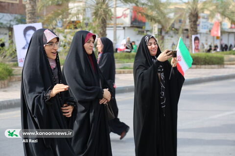 غرفه فرهنگی کانون استان بوشهر در راهپیمایی یوم الله ۲۲بهمن