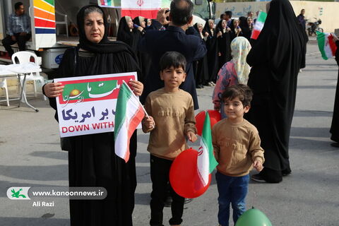 غرفه فرهنگی کانون استان بوشهر در راهپیمایی یوم الله ۲۲بهمن