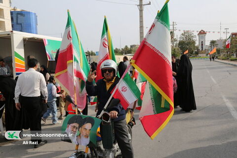 غرفه فرهنگی کانون استان بوشهر در راهپیمایی یوم الله ۲۲بهمن