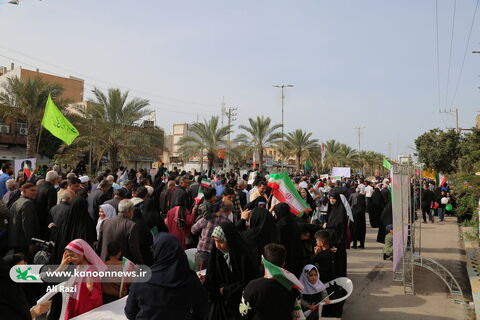 غرفه فرهنگی کانون استان بوشهر در راهپیمایی یوم الله ۲۲بهمن