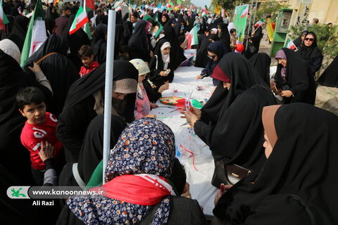 غرفه فرهنگی کانون استان بوشهر در راهپیمایی یوم الله ۲۲بهمن