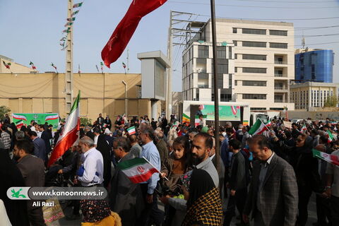 غرفه فرهنگی کانون استان بوشهر در راهپیمایی یوم الله ۲۲بهمن