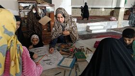 مسابقه نقاشی «بچه‌های ایران» در نماز جمعه کنگاور برگزار شد