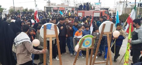 نمایش قدرت کودکان و نوجوانان گلستانی در ۲۲ بهمن