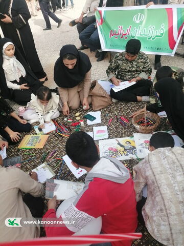 حضور فعال مربیان و اعضا مراکز کانون استان بوشهر در راهپیمایی یوم الله ۲۲بهمن