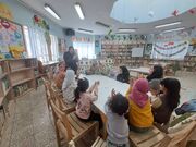 قصه گویی محلی و سفالگری با اعضای کانون در بیارجمند