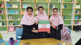 همکاری خلاقانه دختران و پسران شهمیرزادی در پویش«پرچم وطن دوست‌داشتنی‌ام»