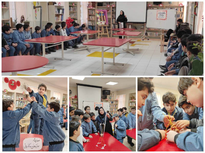 مسابقه ساخت سازههای ماکارونی در مرکز شماره یک کانون اردبیل برگزار شد