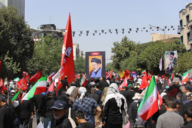 آیین وداع و تشییع رهبر شهید