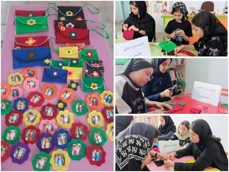 دست‌سازه‌های اعضای کانون رضی هدیه‌ای برای زائران پیاده‌روی اربعین
