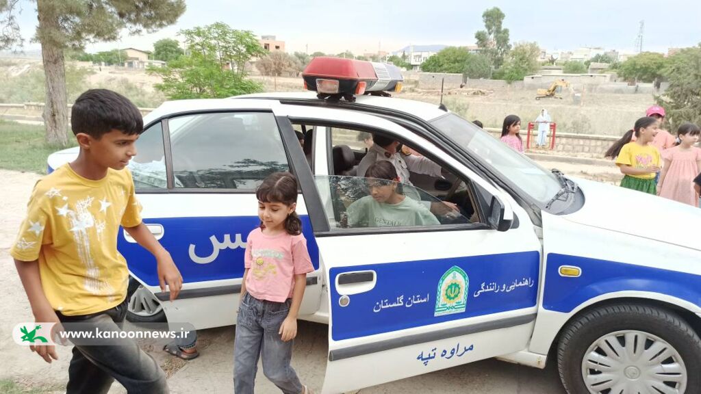 آموزش فرهنگ ترافیک به کودکان مراوهتپه با حضور پلیس راهور