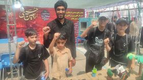 عشق و حماسه در موکب کانون استان ایلام برای میهمانان کوچک حسینی