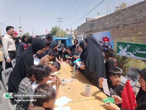 کانون پرورش فکری کودکان و نوجوانان سیستان و بلوچستان در مسیر پیاده روی جاماندگان اربعین