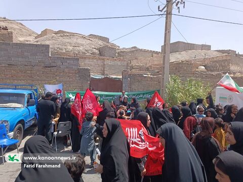 ایستگاه فرهنگی و هنری کانون پرورش فکری سیستان و بلوچستان در مسیر پیاده روی جاماندگان اربعین