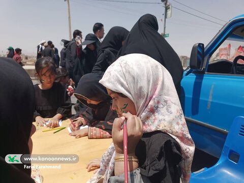 ایستگاه فرهنگی و هنری کانون پرورش فکری سیستان و بلوچستان در مسیر پیاده روی جاماندگان اربعین