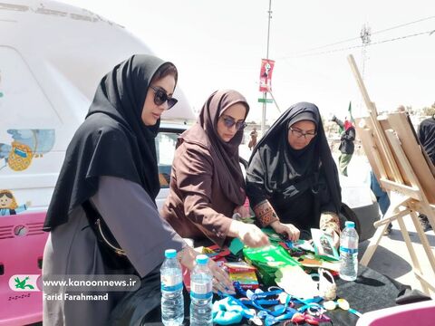 ایستگاه فرهنگی و هنری کانون پرورش فکری سیستان و بلوچستان در مسیر پیاده روی جاماندگان اربعین
