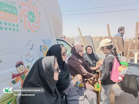 ایستگاه فرهنگی و هنری کانون پرورش فکری سیستان و بلوچستان در مسیر پیاده روی جاماندگان اربعین