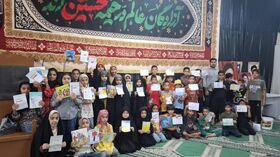 کتابخانه سیار روستایی دشتستان میهمان کودکان دهقاید شد