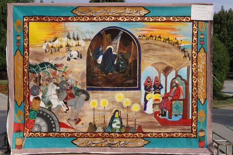 «بیرق غریب» در اصفهان برافراشته شد؛ روایت عاشورا به زبان هنر کودکان و نوجوانان/ گزارش تصویری روز اول