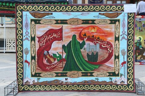 «بیرق غریب» در اصفهان برافراشته شد؛ روایت عاشورا به زبان هنر کودکان و نوجوانان/ گزارش تصویری روز اول
