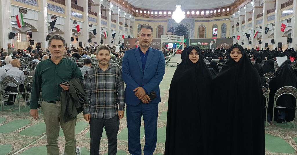 هم‌سویی همکاران و اعضای کانون پرورش فکری آذربایجان شرقی در مراسم اربعین قائد شهید امت