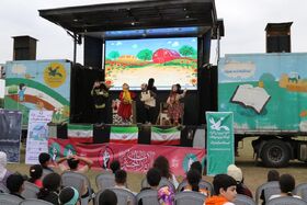 پنجمین اجرای تماشاخانه سیار کانون پرورش فکری کودکان و نوجوانان در روستای کوهی خیل جویبار