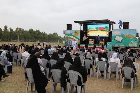 پنجمین اجرای تماشاخانه سیار کانون پرورش فکری کودکان و نوجوانان در روستای کوهی خیل جویبار
