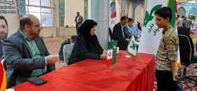 برپایی میز ارتباطات مردمی کانون استان مرکزی در مصلی بیت‌المقدس اراک