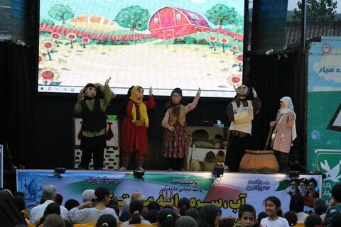 نهمین اجرای تماشاخانه سیار کانون پرورش فکری کودکان و نوجوانان در روستای کبریاکلا بابل