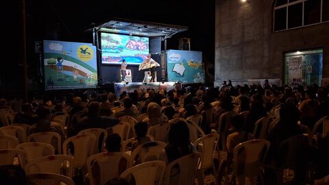 نوزدهمین اجرای تماشاخانه سیار کانون پرورش فکری کودکان و نوجوانان در روستای تازه آباد نوشهر