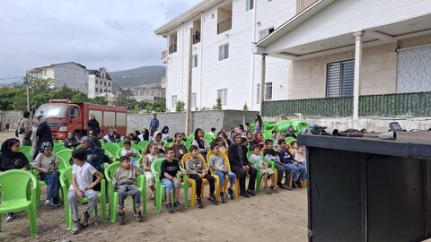 بیستمین اجرای تماشاخانه سیار کانون پرورش فکری کودکان و نوجوانان در  بخش بیرون‌بشم، مرزن‌آباد چالوس