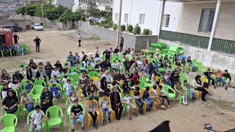 بیستمین اجرای تماشاخانه سیار کانون پرورش فکری کودکان و نوجوانان در  بخش بیرون‌بشم، مرزن‌آباد چالوس