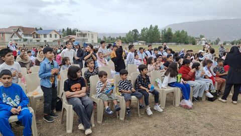 بیست و یکمین اجرای تماشاخانه سیار کانون پرورش فکری کودکان و نوجوانان در روستای  لاهو کلاردشت