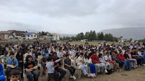 بیست و یکمین اجرای تماشاخانه سیار کانون پرورش فکری کودکان و نوجوانان در روستای  لاهو کلاردشت