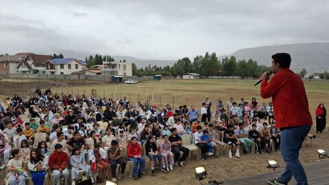 بیست و یکمین اجرای تماشاخانه سیار کانون پرورش فکری کودکان و نوجوانان در روستای  لاهو کلاردشت