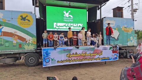 بیست و یکمین اجرای تماشاخانه سیار کانون پرورش فکری کودکان و نوجوانان در روستای  لاهو کلاردشت