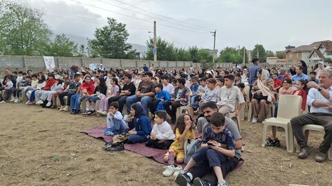 بیست و یکمین اجرای تماشاخانه سیار کانون پرورش فکری کودکان و نوجوانان در روستای  لاهو کلاردشت