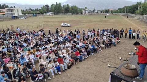 بیست و یکمین اجرای تماشاخانه سیار کانون پرورش فکری کودکان و نوجوانان در روستای  لاهو کلاردشت