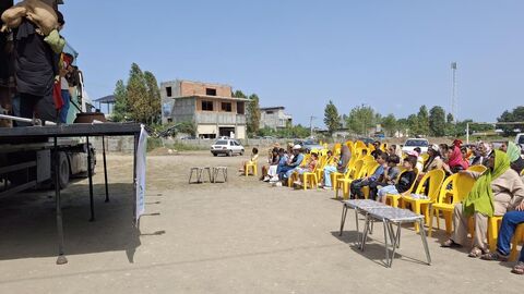 بیست و سومین اجرای تماشاخانه سیار کانون پرورش فکری کودکان و نوجوانان در روستای  نجارکلا، چالوس