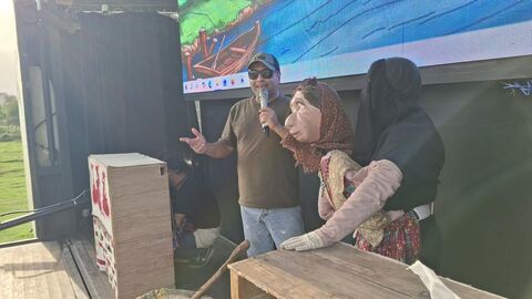 بیست و چهارمین اجرای تماشاخانه سیار کانون پرورش فکری کودکان و نوجوانان در روستای مازوپشته، چالوس