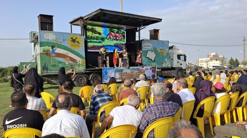 بیست و چهارمین اجرای تماشاخانه سیار کانون پرورش فکری کودکان و نوجوانان در روستای مازوپشته، چالوس