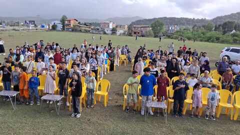 بیست و چهارمین اجرای تماشاخانه سیار کانون پرورش فکری کودکان و نوجوانان در روستای مازوپشته، چالوس