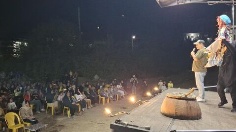 بیست و پنجمین اجرای تماشاخانه سیار کانون پرورش فکری کودکان و نوجوانان در روستای تجن‌کلا ، چالوس
