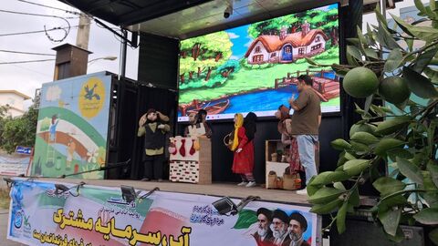 بیست و هفتمین اجرای تماشاخانه سیار کانون پرورش فکری کودکان و نوجوانان در روستای نعمت‌آباد، تنکابن