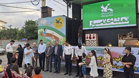 بیست و هفتمین اجرای تماشاخانه سیار کانون پرورش فکری کودکان و نوجوانان در روستای نعمت‌آباد، تنکابن