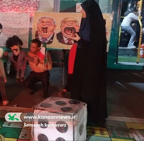 کاروان خودرویی عروسکی میهمان موکبها و تجمعات شبانه  شد.