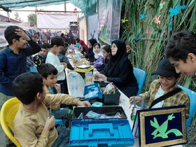 ایستگاه «با هم بسازیم»؛ تجربه خلاقانه کودکان در یادواره شهدای کومله